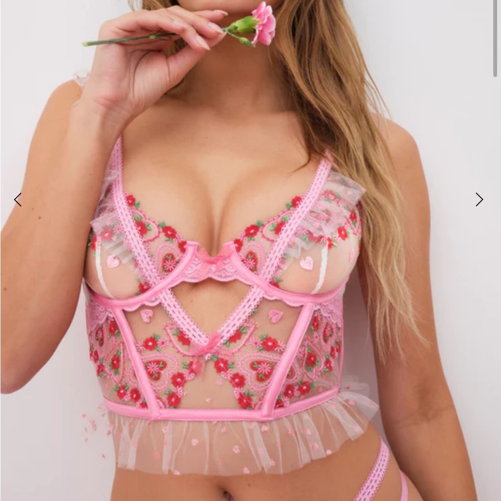 NWT For Love and Lemons Whimsical Garden Bustier size 34B